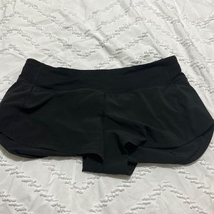 Black Lululemon 2.5” Speed Up shorts